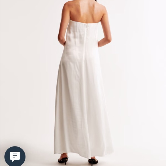 Abercrombie & Fitch Strapless Cream Maxi Dress - Picture 3 of 5